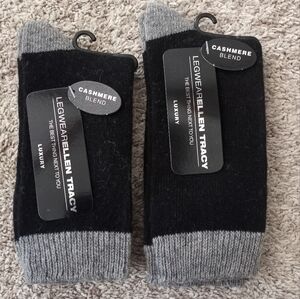 NWT RARE Ellen Tracy Cashmere Blend Socks